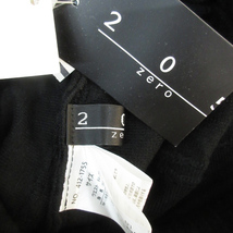 未使用品 カラバサ 205 ZERO ニットスカート フレアスカート ロング丈 刺繍 ストライプ柄 総柄 F 黒 ブラック /FF29 ■MO レディース_画像6