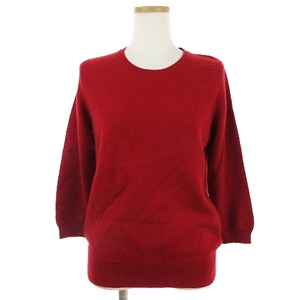  L midasEL MIDAS BASIC вязаный свитер 7 минут рукав кашемир красный красный L женский 