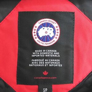 カナダグース CANADA GOOSE Kinley Parka 3811L キンリーパーカ ダウンコート セミロング丈 S 赤系 レッド ジップアップ ロゴ 刺繍 ワッペの画像3
