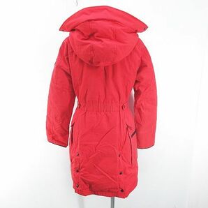 カナダグース CANADA GOOSE Kinley Parka 3811L キンリーパーカ ダウンコート セミロング丈 S 赤系 レッド ジップアップ ロゴ 刺繍 ワッペの画像2