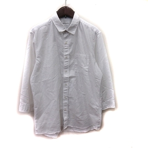 ボイコット BOYCOTT シャツ 七分袖 ドット 白 ホワイト /YI メンズ
