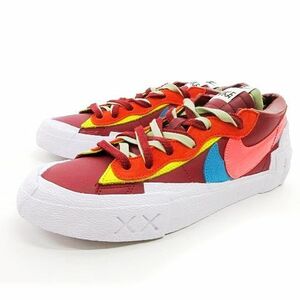 ナイキ NIKE カウズ KAWS サカイ sacai BLAZER LOW スニーカー ブレーザー ローカット DM7901-600 赤 レッド US9.5 27.5cm メンズ