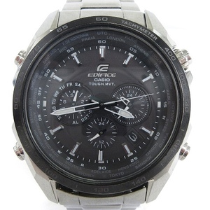 カシオ エディフィス 腕時計 アナログ クロノグラフ デイト 電波ソーラー EQW-T610D-1AJF 文字盤 黒 ブラック ウォッチ ■SM1 メンズ