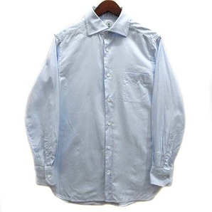 アントニオラベルダ ANTONIOLAVERDA クラシック スリムフィット ワイドカラー ドレスシャツ ワイシャツ 長袖 ライトブルー 青 39-82 メンズの画像1