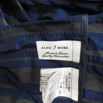 JANE MORE ジェーンモア セットアップ ジャケット 長袖 薄手 スカート ひざ丈 ボーダー 紺 ネイビー 11 L位 ■YGT レディース_画像8