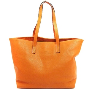 美品 ダンテスカ DANTESCA トートバッグ 鞄 レザー イタリア製 オレンジ ■SM1 メンズ レディース