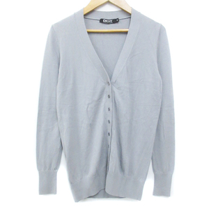 Dana Charan New York Dkny вязаный кардиган длинный тоска Solid S Grey /FF31 Ladies