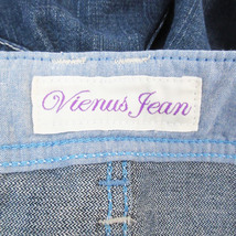 サムシング ヴィーナス ジーン Vienus Jean デニムパンツ ジーンズ ストレートパンツ ロング丈 ウォッシュ加工 L 青 ブルー レディース_画像5