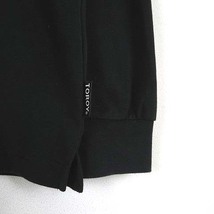 トロイ TOROY ポロシャツ 鹿の子 コットン ロゴ 刺繍 ポケット 長袖 L 黒 ブラック メンズ_画像4