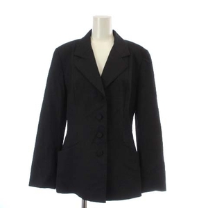  Agnes B agnes b. tailored jacket wool single 4B total lining shoulder pad 2 M gray /XZ #GY04 lady's 