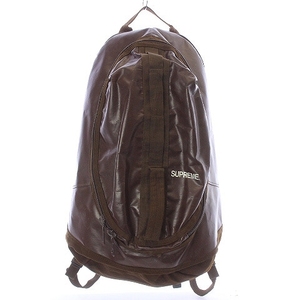 シュプリーム SUPREME 02AW 13th Backpack 13代目 リュック バックパック デイパック ジップラウンド ロゴ プリント 茶 ブラウン