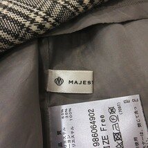 マジェスティックレゴン MAJESTIC LEGON ワンピース ひざ丈 ノースリーブ チェック F 黒 ブラック ベージュ /YI ■MO レディース_画像5