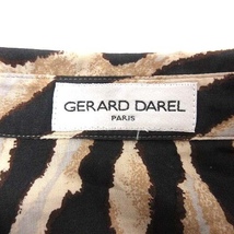 ジェラールダレル GERARD DAREL シャツ ブラウス ゼブラ柄 長袖 11 ベージュ 黒 ブラック /YK レディース_画像5