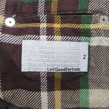 レット・グッド・フォーチュン LGF Let Good Fortune シャツ ジャケット チェック 2 M相当 茶系 ■GY01 X メンズ_画像7