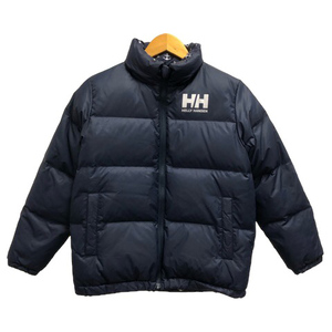 ヘリーハンセン HELLY HANSEN ジャンパー ダウンジャケット 上着 スタンドカラー ワンポイント フェザー混 長袖 140 紺 ネイビー 白 ホワイ