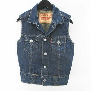 リーバイスレッド Levi's RED デニムベスト ジージャン デニムジャケット 紺系 ネイビー 綿 コットン レディース