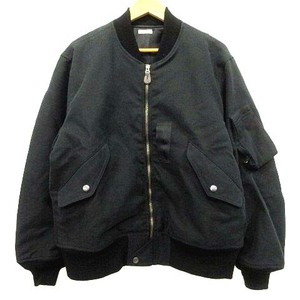 フィグベル PHIGVEL 美品 23AW DOUBLE CLOTH FLIGHT JACKET L-2Bタイプ フライト ジャケット ミリタリー ブルゾン 1 黒 ■U30 メンズ