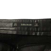 ザラウーマン ZARA WOMAN スカート 台形 フェイクレザー S 黒 ブラック レディース_画像3