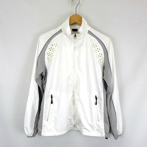 Комбинированная X - united сетка ткань молния нейлон куртка спортивный костюм белый M