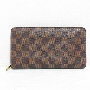 ルイヴィトン LOUIS VUITTON ダミエ ポルトモネジップ ラウンドファスナー 長財布 エベヌ N61728 ロング ウォレットの画像1