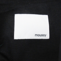 マウジー moussy チェスターコート ロング丈 オープンカラー シングルボタン ウール混 2 黒 ブラック /FF3 レディース_画像6