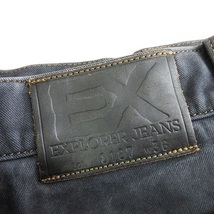 KWP LEATHER クシタニ EXPLORER JEANS レザーパンツ コーティング加工 ジッパーフライ 8167 黒 ブラック W36 ■SM1 メンズ_画像6