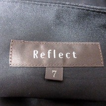 リフレクト Reflect スカート フレア ひざ丈 ボーダー 7 黒 ブラック /RT レディース_画像5