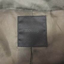 マウジー moussy ダウンジャケット ジップアップ 総裏地 フード 1 緑 カーキ /YK レディース_画像7