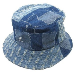 カンゴール KANGOL デニム マッシュアップ バケットハット 帽子 Denim Mash-Up Bucket インディゴ XL メンズ レディース