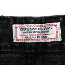 ゲス GUESS デニムパンツ ジーンズ テーパード ロング丈 ウォッシュ加工 S 黒 ブラック /SM22 メンズ_画像5