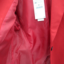 未使用品 ザラ ZARA テーラードジャケット ミドル丈 シングルボタン 総裏地 40 赤 レッド /SM2 レディース_画像3