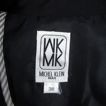 エムケー ミッシェルクラン MK MICHEL KLEIN テーラードジャケット ミドル丈 シングルボタン 38 黒 ブラック /HO36 レディース_画像4