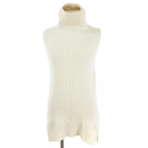  vi nsVINCE knitted tunic One-piece no sleeve mini height high‐necked cashmere . wool ivory S lady's 