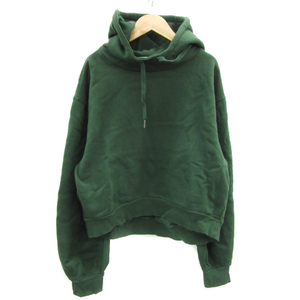  Moussy moussy Parker pull over long sleeve reverse side nappy oversize F green green /YM34 lady's 