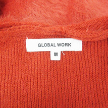 グローバルワーク GLOBAL WORK シャギーニット セーター 長袖 Vネック 無地 M オレンジ /FF43 ■MO レディース_画像5
