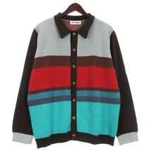 TTT_MSW Border 22AW Knit Cardigan ニット カーディガン マルチボーダー TTT-2022AW-KT01 ブルー系 L メンズ_画像1