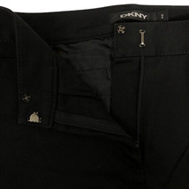 ダナキャランニューヨーク DKNY パンツ スラックス スリム ストレート 無地 ロング丈 2 黒 ブラック レディース_画像4