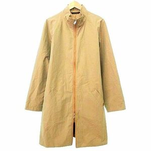  Hunting World HUNTING WORLD Loro Piana cloth stand-up collar coat long belt attaching business casual jacket L beige 