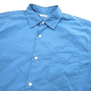 フィグベル PHIGVEL REGULAR COLLAR DRESS SHIRT レギュラーカラー シャツ 長袖 無地 1 青 ブルー ■U90 メンズの画像3