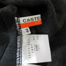 カステルバジャック CASTELBAJAC ゴルフウェア 長袖 ハイネック フリース カットソー 44 チャコール 日本製 レディース_画像3