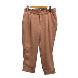  Untitled UNTITLED pants plain tuck 2 tea Brown lady's 