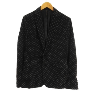  gram glamb tailored jacket velour dot GB11WT black 1 men's 