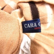キャラオクルス CARA O CRUZ ニットセーター ハイネック チェック ウール カシミヤ混 長袖 9 キャメル 茶 ブラウン /AU レディース_画像6
