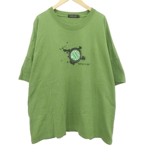 オールウェイズアウトオブストック ALWAYSOUTOFSTOCK 抹茶Tシャツ カットソー 半袖 XL 緑 グリーン系 ■U90 メンズ