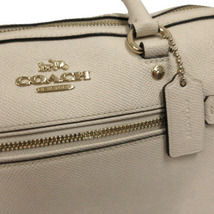 コーチ COACH ハンドバッグ ミニボストン 79946 レザー チャーム付き ベージュ レディース_画像7