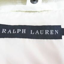 ラルフローレン RALPH LAUREN ダウンコート ロング丈 コヨーテファー 毛皮 7 白系 ホワイト ジップアップ 裏地 レディース_画像3