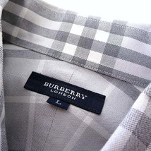 バーバリー ロンドン BURBERRY LONDON シャツ カジュアルシャツ 長袖 ノバチェック柄 L グレー ライトグレー 国内正規品 メンズ_画像4