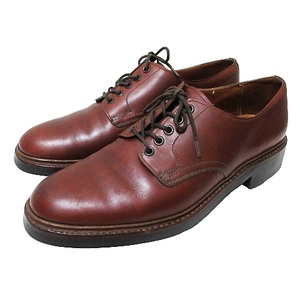 クロケットジョーンズ CROCKETTJONES ダービー シューズ ビジネスシューズ プレーントゥ 外羽根 茶 ブラウン 6 1/2E 約24.5cm X メンズ