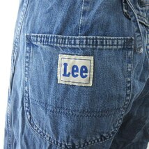 リー LEE ビス vis オールインワン サロペット アンクル丈 デニム ウォッシュ加工 レースアップ コットン 無地 S 青 ブルー /BT レディース_画像6