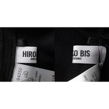 ヒロコビス HIROKO BIS ワンピース ひざ丈 ノースリーブ Vネック 変型 薄手 無地 13AR 黒 ブラック /BT レディース_画像7